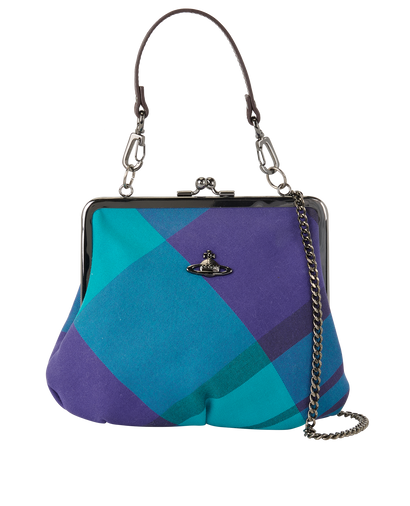 Granny Frame Tartan Crossbody, front view